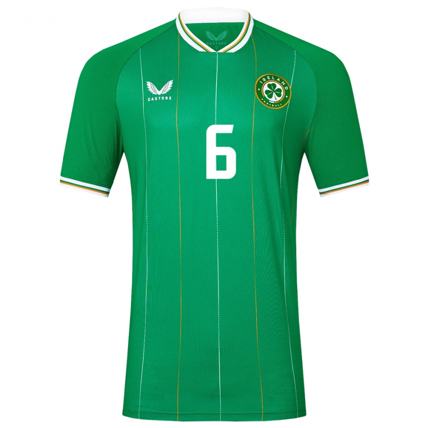 Niño Camiseta Irlanda Josh Cullen #6 Verde 1ª Equipación 24-26 La Camisa México