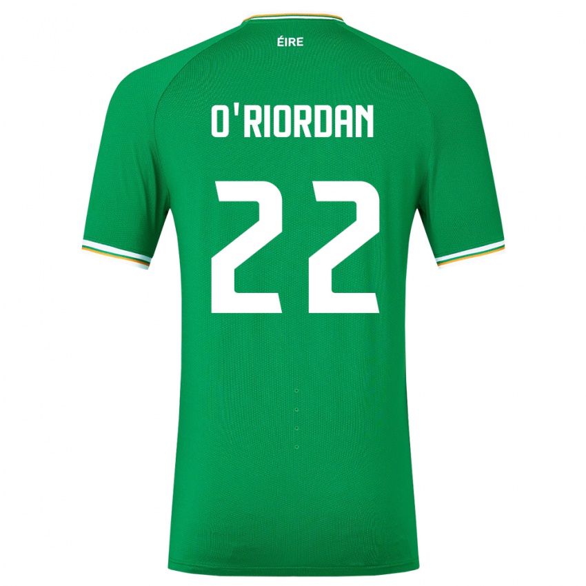 Niño Camiseta Irlanda Connor O'riordan #22 Verde 1ª Equipación 24-26 La Camisa México