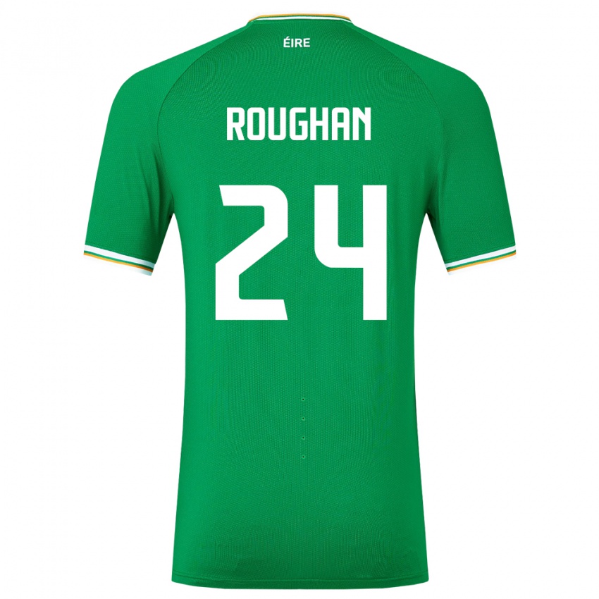 Niño Camiseta Irlanda Sean Roughan #24 Verde 1ª Equipación 24-26 La Camisa México