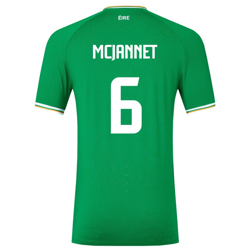 Niño Camiseta Irlanda Ed Mcjannet #6 Verde 1ª Equipación 24-26 La Camisa México