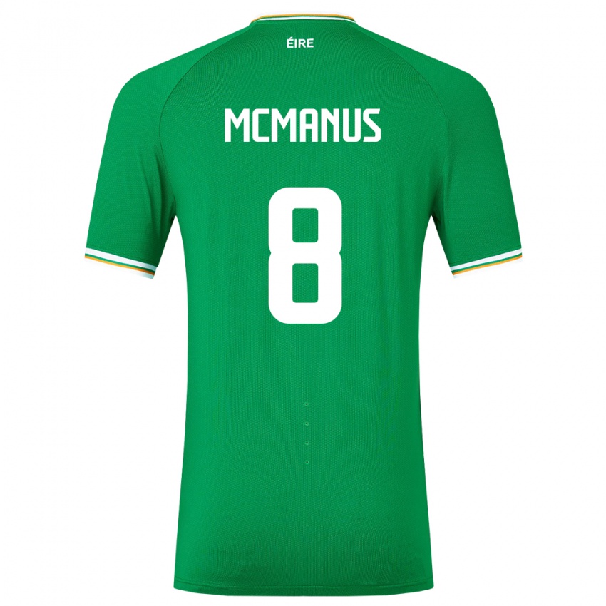 Niño Camiseta Irlanda James Mcmanus #8 Verde 1ª Equipación 24-26 La Camisa México