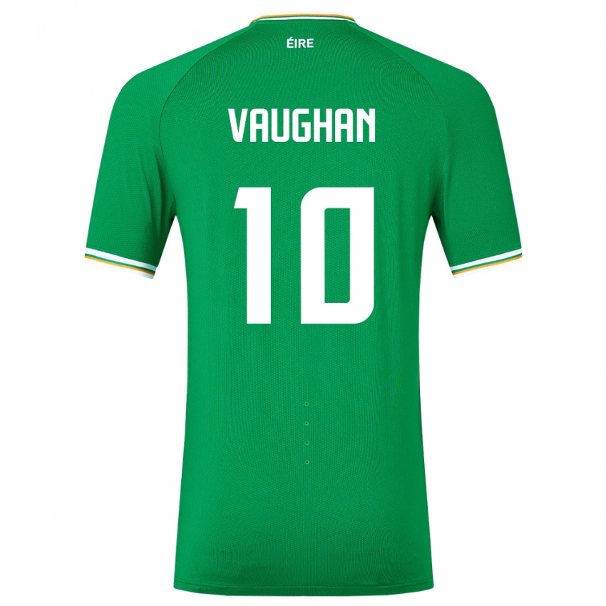 Niño Camiseta Irlanda Harry Vaughan #10 Verde 1ª Equipación 24-26 La Camisa México