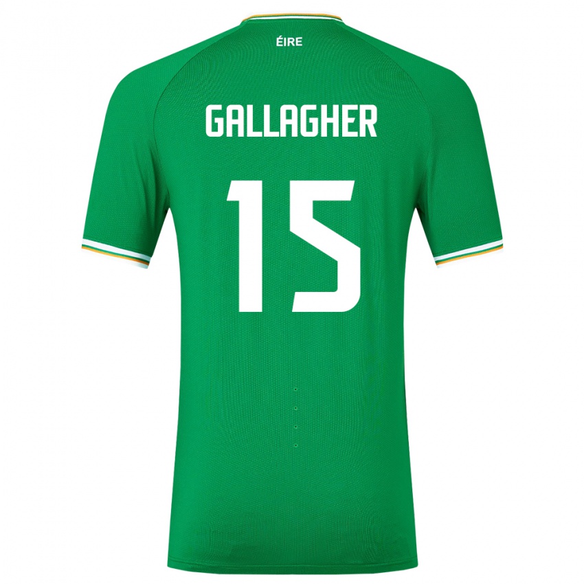 Niño Camiseta Irlanda Oisín Gallagher #15 Verde 1ª Equipación 24-26 La Camisa México