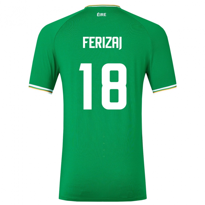 Niño Camiseta Irlanda Justin Ferizaj #18 Verde 1ª Equipación 24-26 La Camisa México