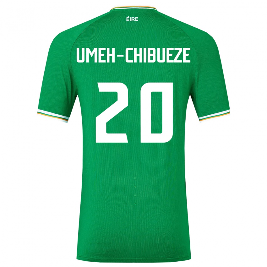 Niño Camiseta Irlanda Franco Umeh-Chibueze #20 Verde 1ª Equipación 24-26 La Camisa México