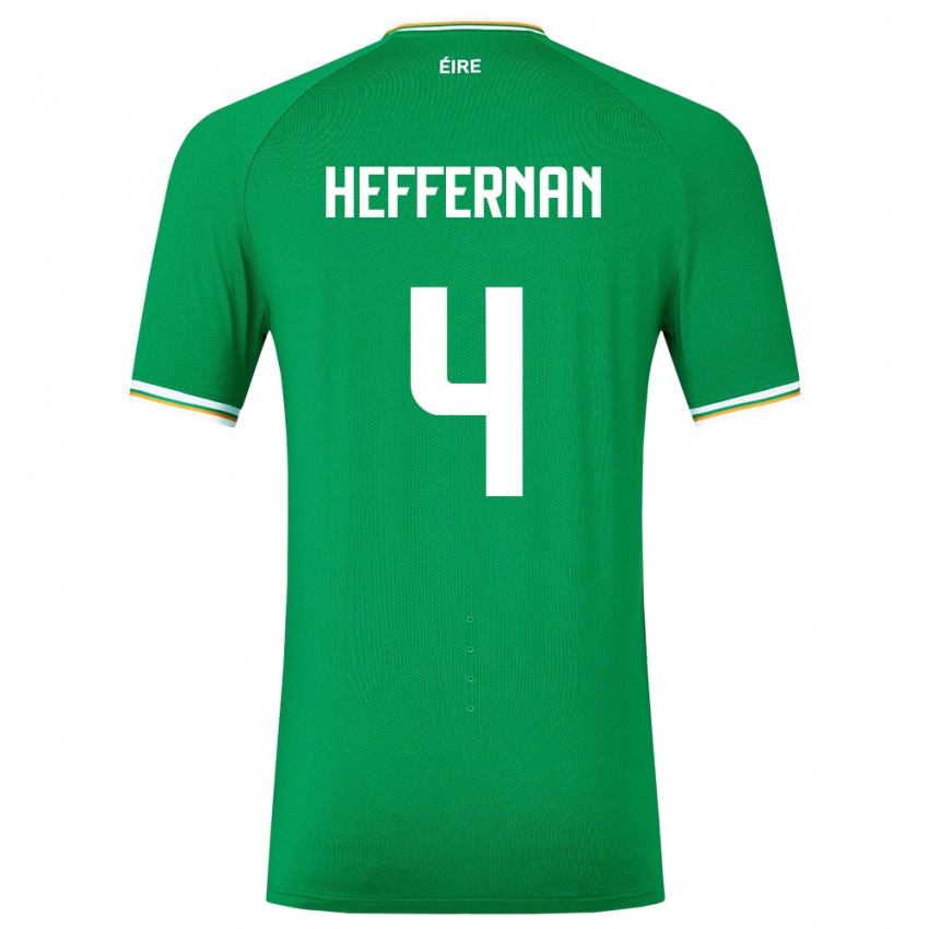 Niño Camiseta Irlanda Cathal Heffernan #4 Verde 1ª Equipación 24-26 La Camisa México