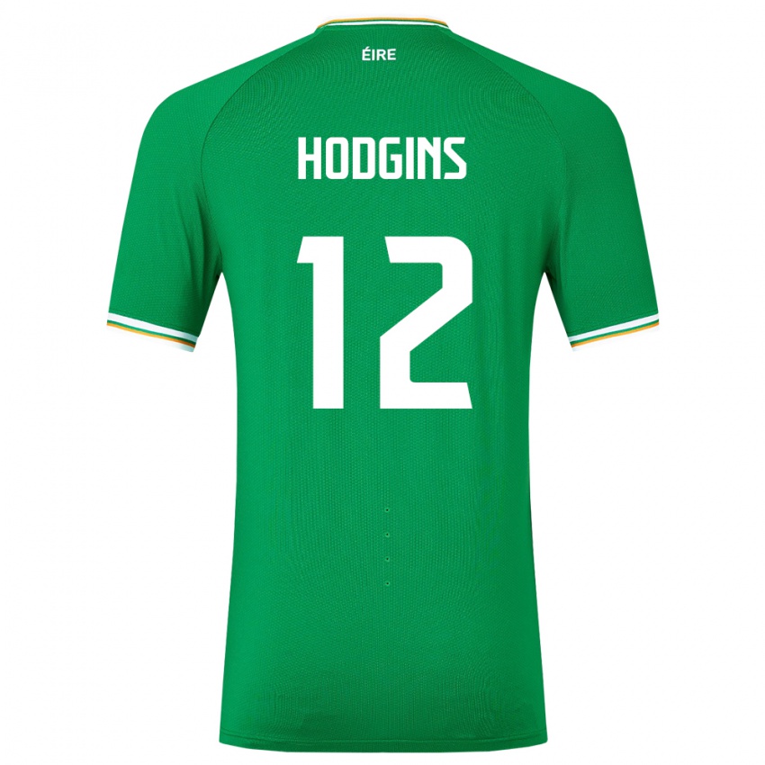 Niño Camiseta Irlanda Gavin Hodgins #12 Verde 1ª Equipación 24-26 La Camisa México