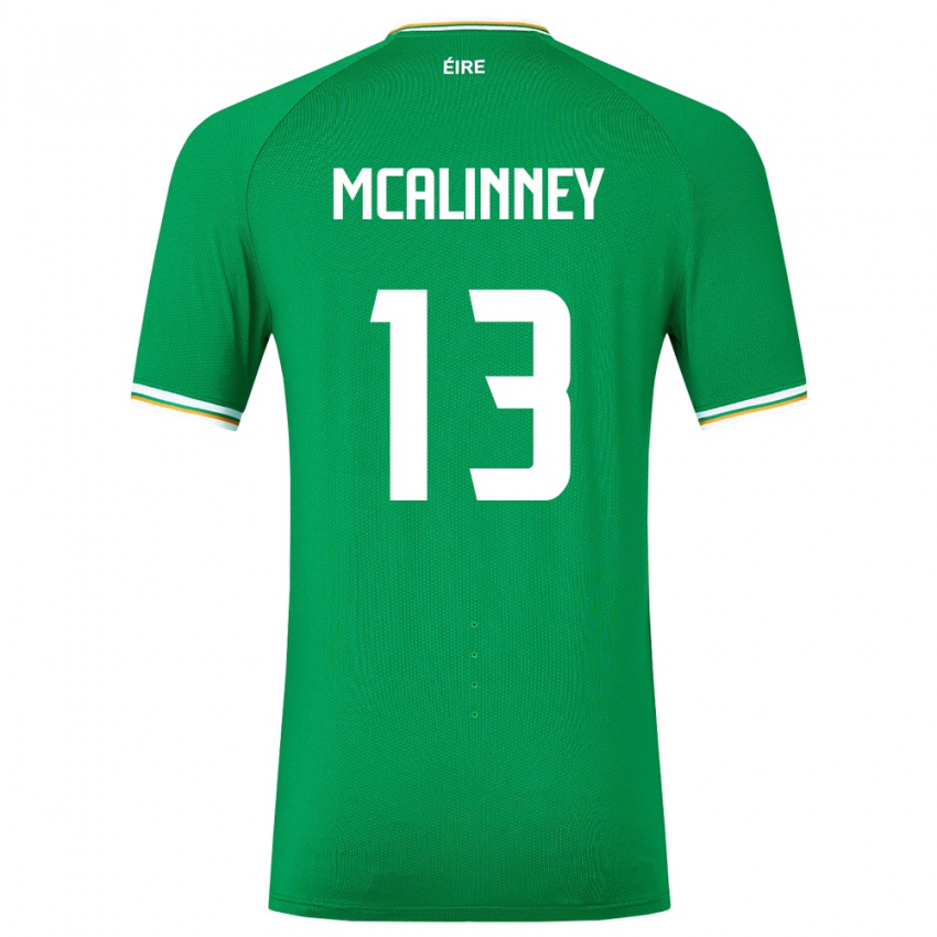 Niño Camiseta Irlanda Liam Mcalinney #13 Verde 1ª Equipación 24-26 La Camisa México