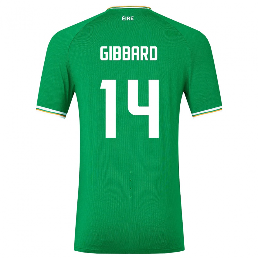 Niño Camiseta Irlanda Joseph Gibbard #14 Verde 1ª Equipación 24-26 La Camisa México