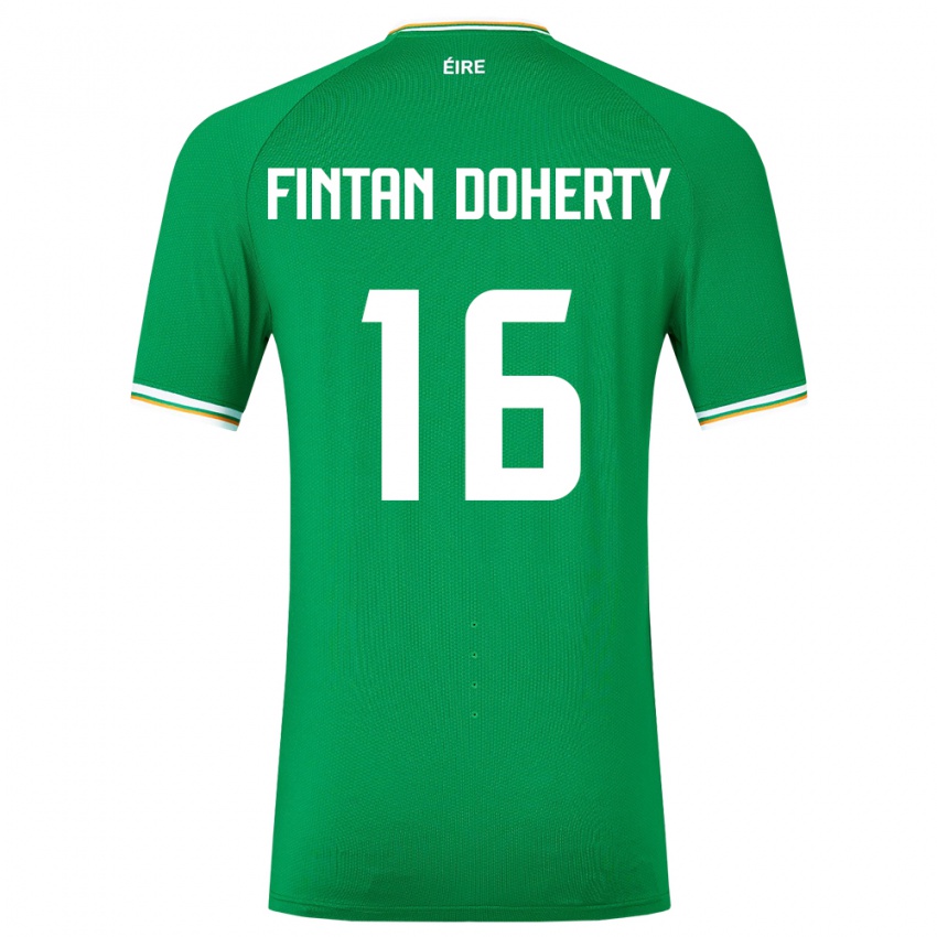 Niño Camiseta Irlanda Fintan Doherty #16 Verde 1ª Equipación 24-26 La Camisa México