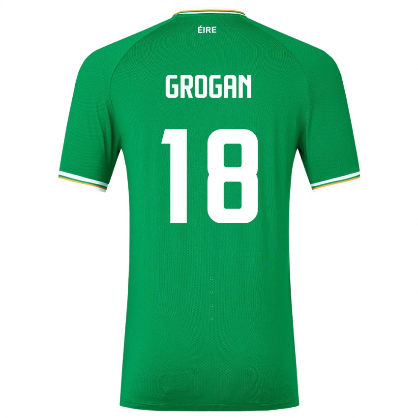 Niño Camiseta Irlanda Christy Grogan #18 Verde 1ª Equipación 24-26 La Camisa México