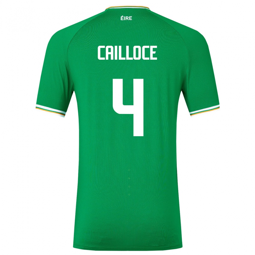 Niño Camiseta Irlanda Luca Cailloce #4 Verde 1ª Equipación 24-26 La Camisa México