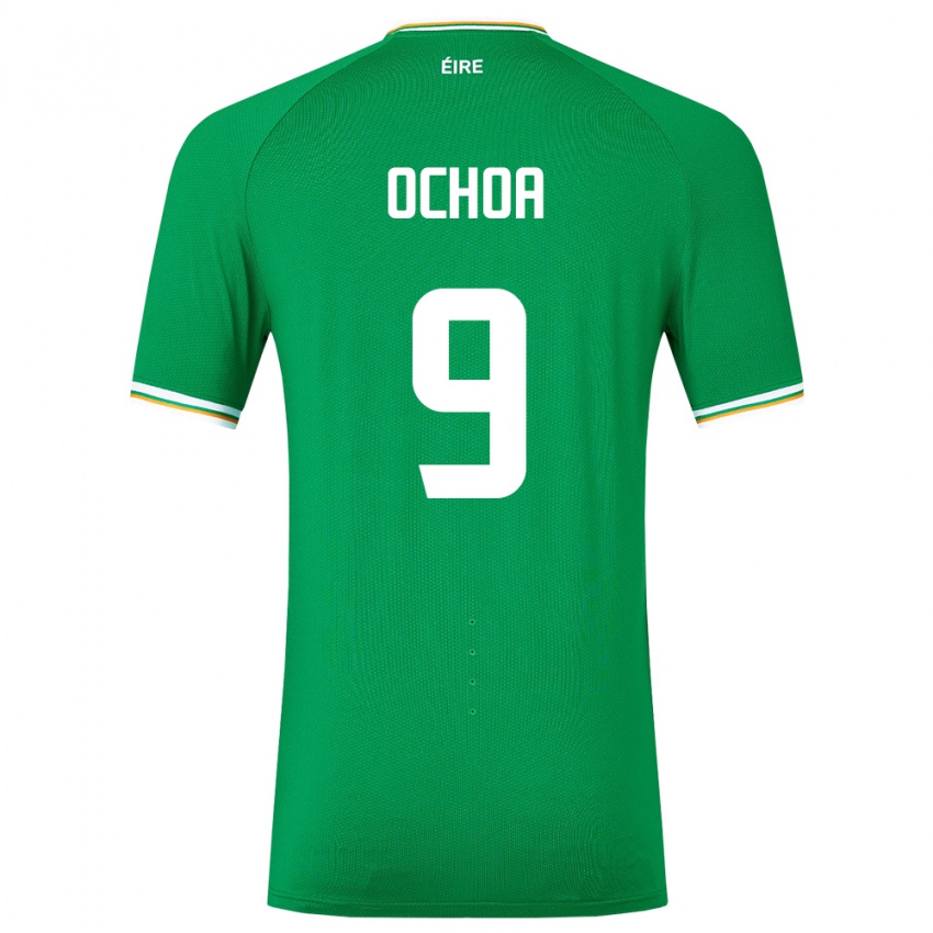 Niño Camiseta Irlanda Aarón Ochoa #9 Verde 1ª Equipación 24-26 La Camisa México