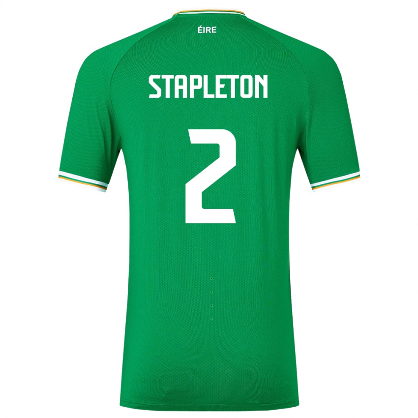 Niño Camiseta Irlanda Jessie Stapleton #2 Verde 1ª Equipación 24-26 La Camisa México