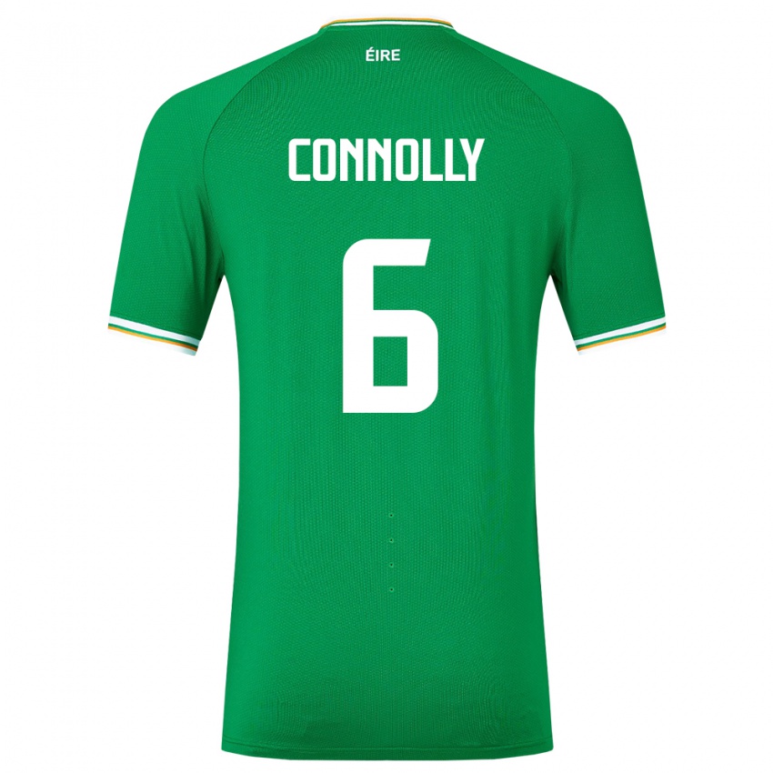 Niño Camiseta Irlanda Megan Connolly #6 Verde 1ª Equipación 24-26 La Camisa México