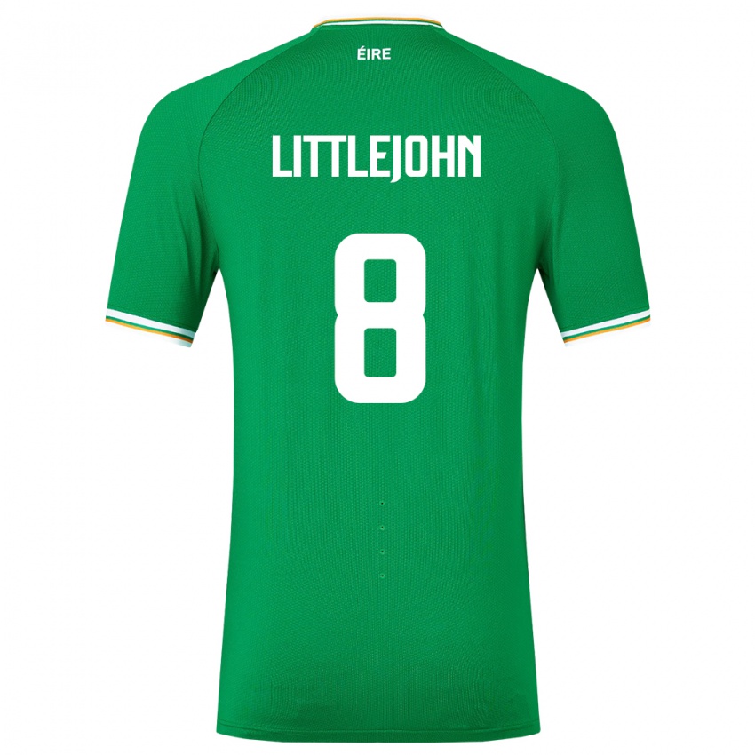 Niño Camiseta Irlanda Ruesha Littlejohn #8 Verde 1ª Equipación 24-26 La Camisa México