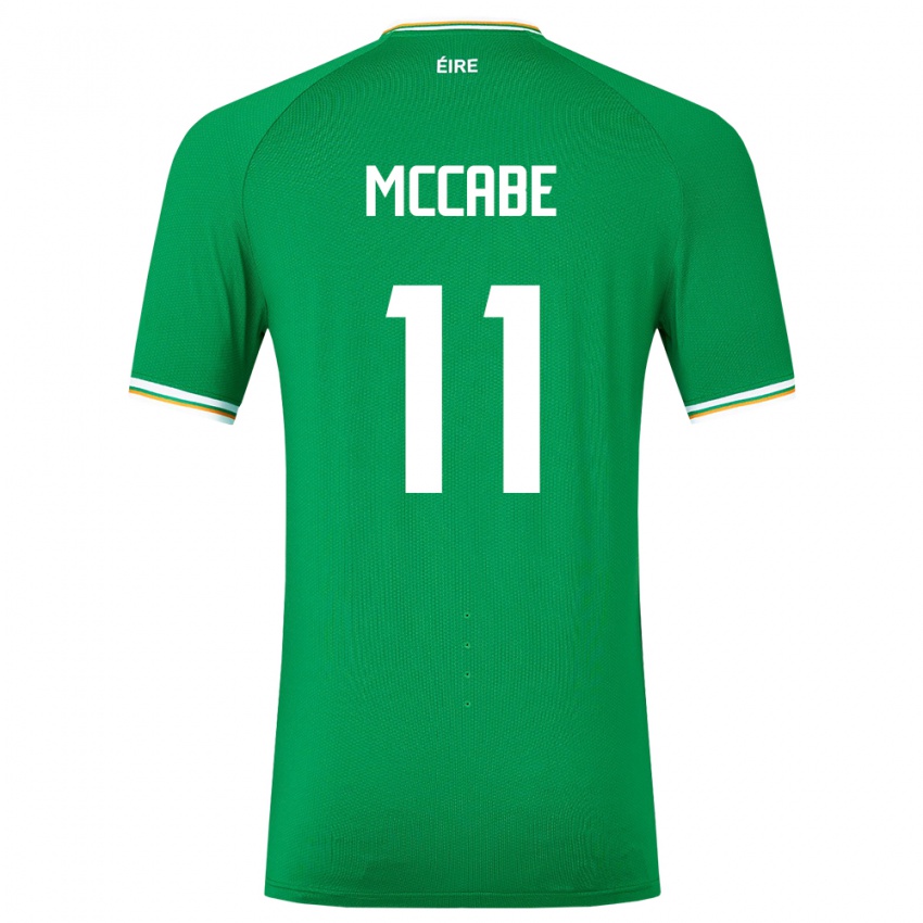 Niño Camiseta Irlanda Katie Mccabe #11 Verde 1ª Equipación 24-26 La Camisa México