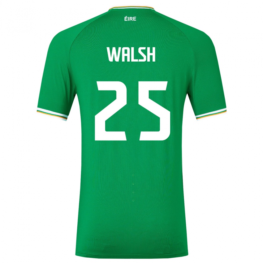 Niño Camiseta Irlanda Megan Walsh #25 Verde 1ª Equipación 24-26 La Camisa México