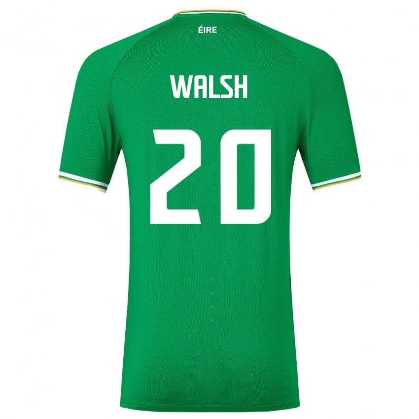 Niño Camiseta Irlanda Claire Walsh #20 Verde 1ª Equipación 24-26 La Camisa México