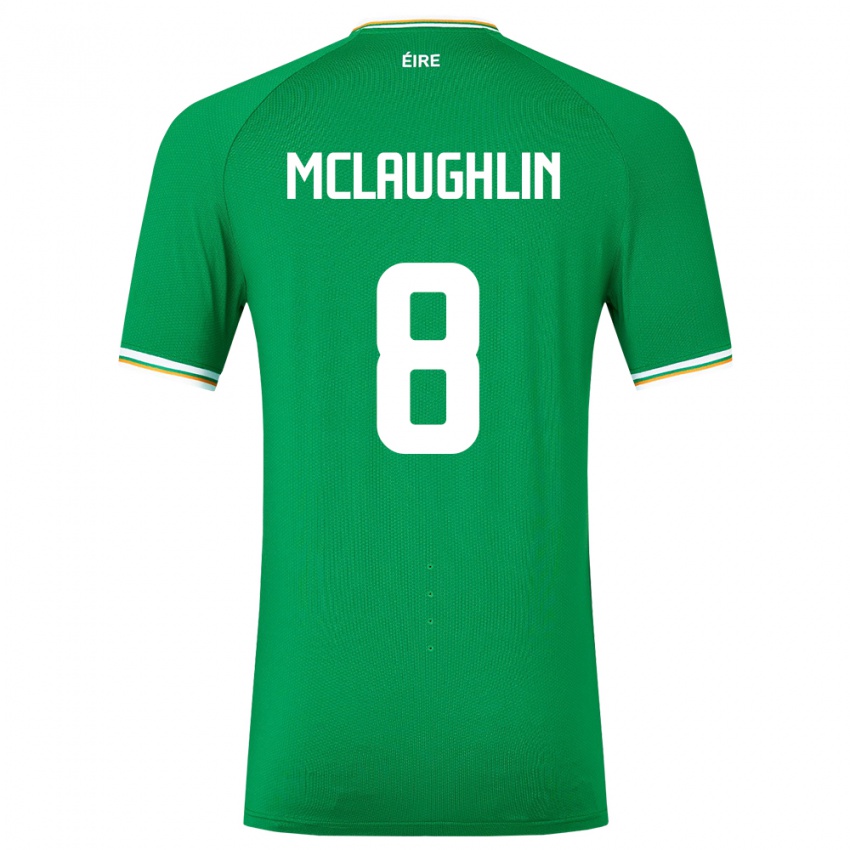 Niño Camiseta Irlanda Roma Mclaughlin #8 Verde 1ª Equipación 24-26 La Camisa México