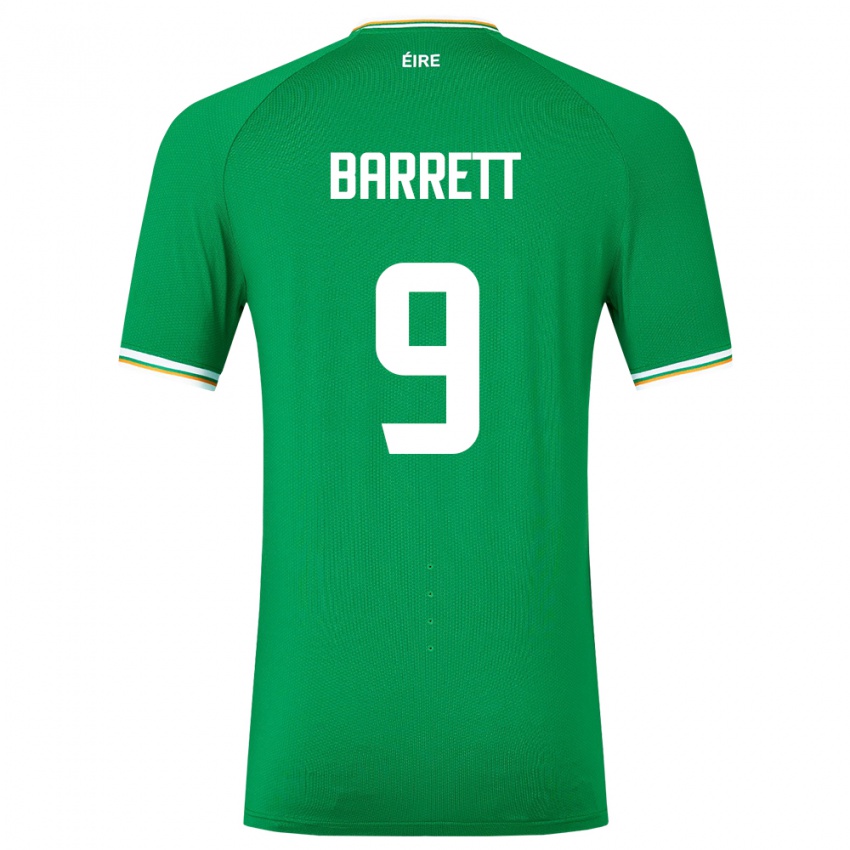 Niño Camiseta Irlanda Amber Barrett #9 Verde 1ª Equipación 24-26 La Camisa México