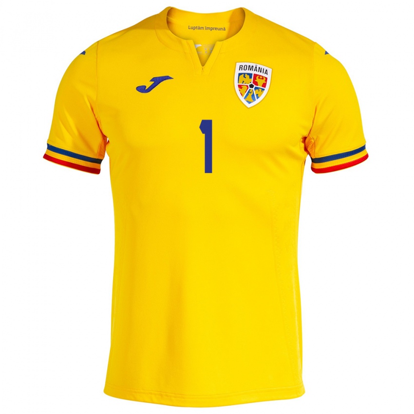 Niño Camiseta Rumania Florin Niță #1 Amarillo 1ª Equipación 24-26 La Camisa México