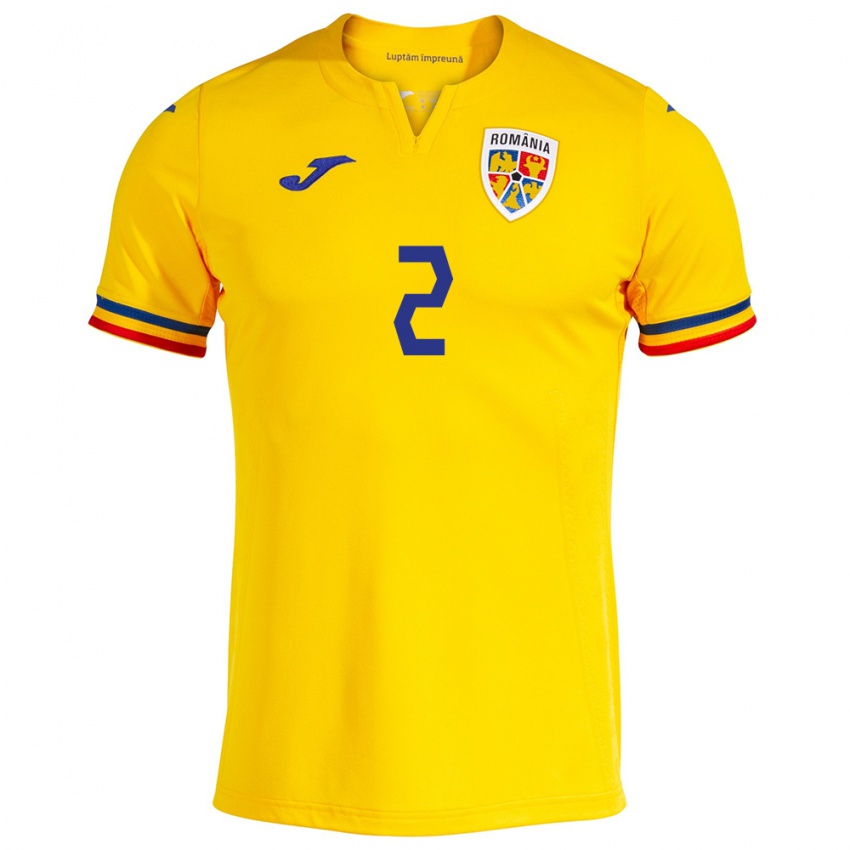 Niño Camiseta Rumania Olivia Oprea #2 Amarillo 1ª Equipación 24-26 La Camisa México