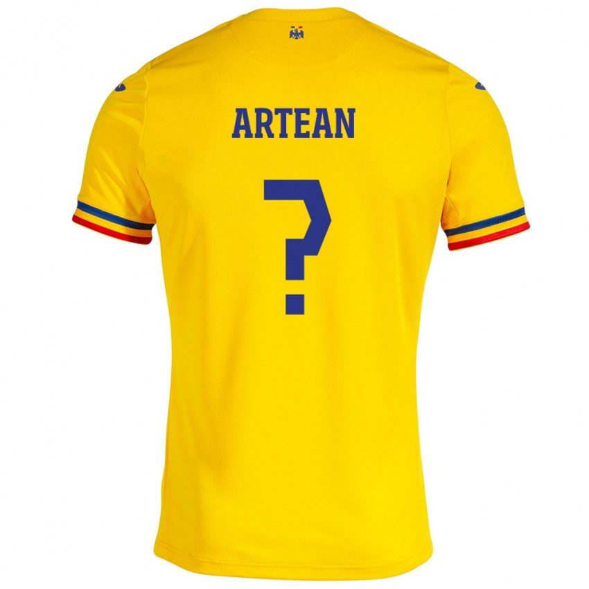 Niño Camiseta Rumania Andrei Artean #0 Amarillo 1ª Equipación 24-26 La Camisa México