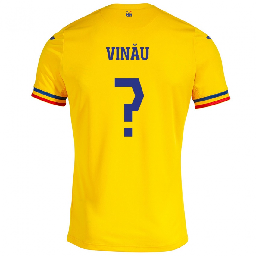 Niño Camiseta Rumania Eric Vînău #0 Amarillo 1ª Equipación 24-26 La Camisa México