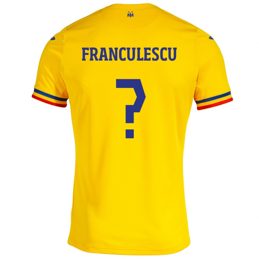 Niño Camiseta Rumania Adrian Frânculescu #0 Amarillo 1ª Equipación 24-26 La Camisa México