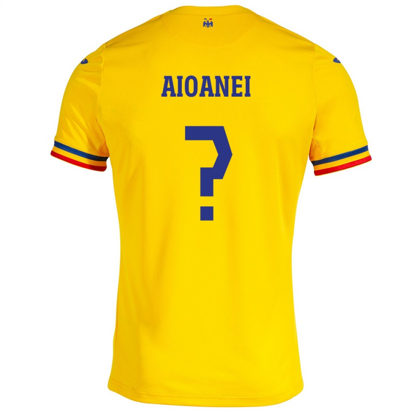 Niño Camiseta Rumania Mario Aioanei #0 Amarillo 1ª Equipación 24-26 La Camisa México