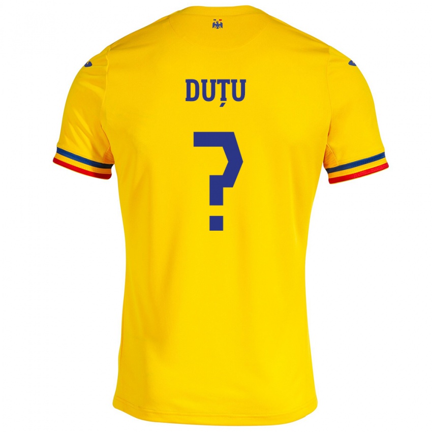 Niño Camiseta Rumania Matteo Duțu #0 Amarillo 1ª Equipación 24-26 La Camisa México