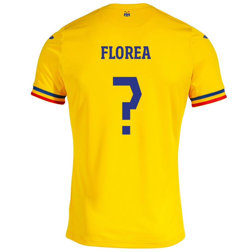 Niño Camiseta Rumania Andrei Florea #8 Amarillo 1ª Equipación 24-26 La Camisa México