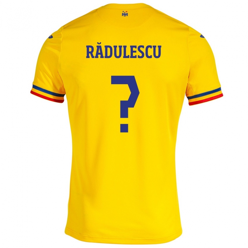 Niño Camiseta Rumania Mihnea Rădulescu #0 Amarillo 1ª Equipación 24-26 La Camisa México