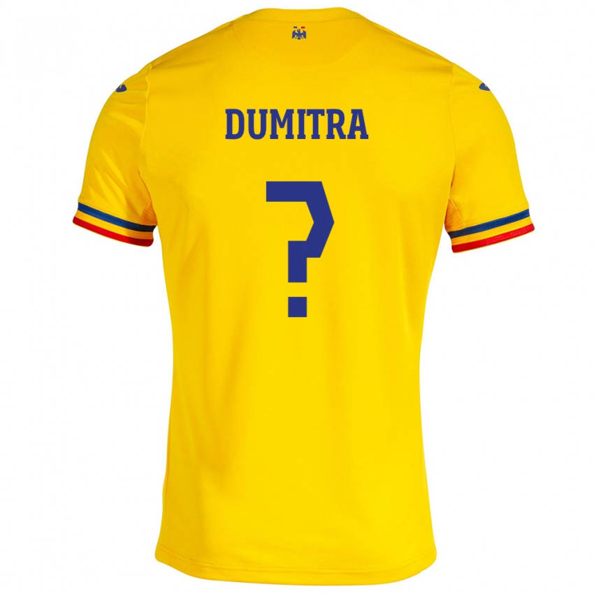 Niño Camiseta Rumania John Dumitra #0 Amarillo 1ª Equipación 24-26 La Camisa México