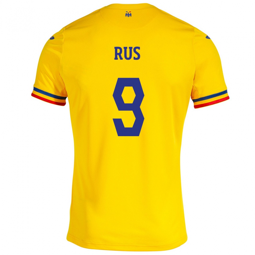 Niño Camiseta Rumania Laura Rus #9 Amarillo 1ª Equipación 24-26 La Camisa México