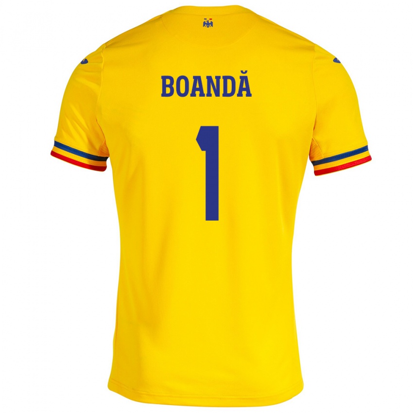 Niño Camiseta Rumania Lavinia Boandă #1 Amarillo 1ª Equipación 24-26 La Camisa México