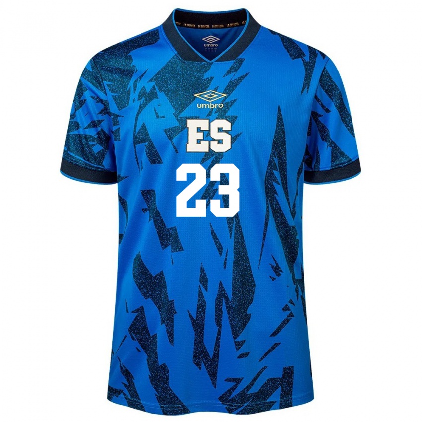 Niño Camiseta El Salvador Melvin Cartagena #23 Azul 1ª Equipación 24-26 La Camisa México