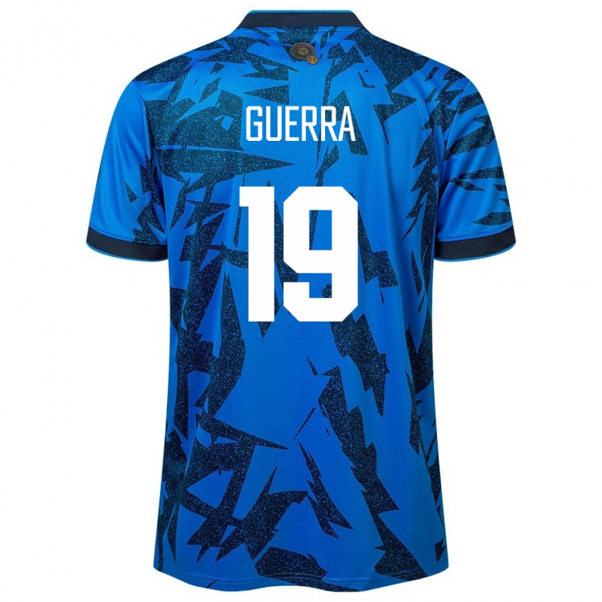 Niño Camiseta El Salvador Steven Guerra #19 Azul 1ª Equipación 24-26 La Camisa México