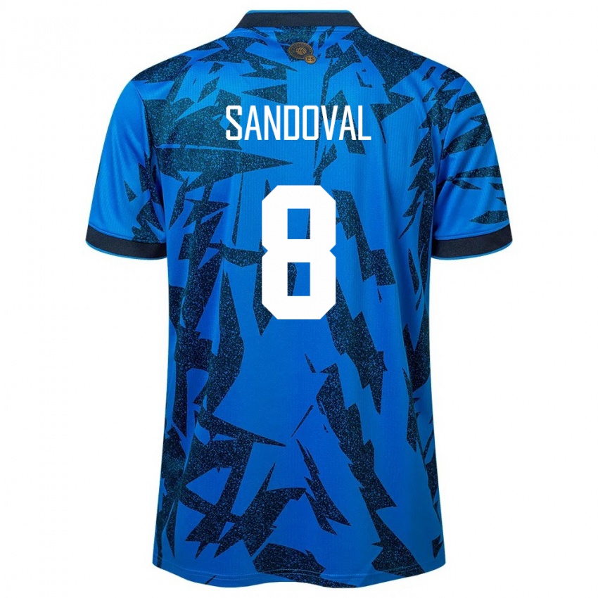 Niño Camiseta El Salvador Emerson Sandoval #8 Azul 1ª Equipación 24-26 La Camisa México