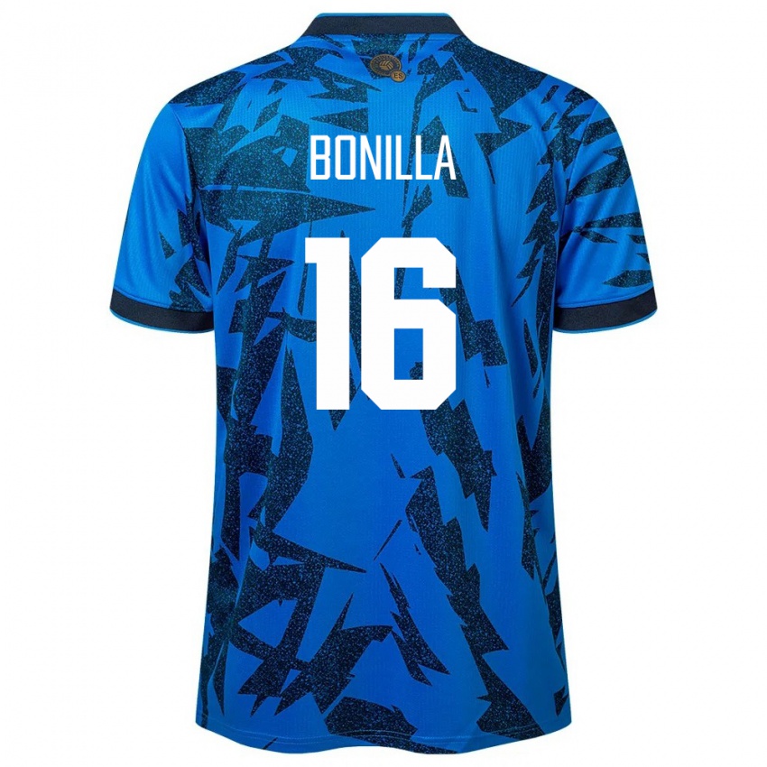 Niño Camiseta El Salvador Elmer Bonilla #16 Azul 1ª Equipación 24-26 La Camisa México