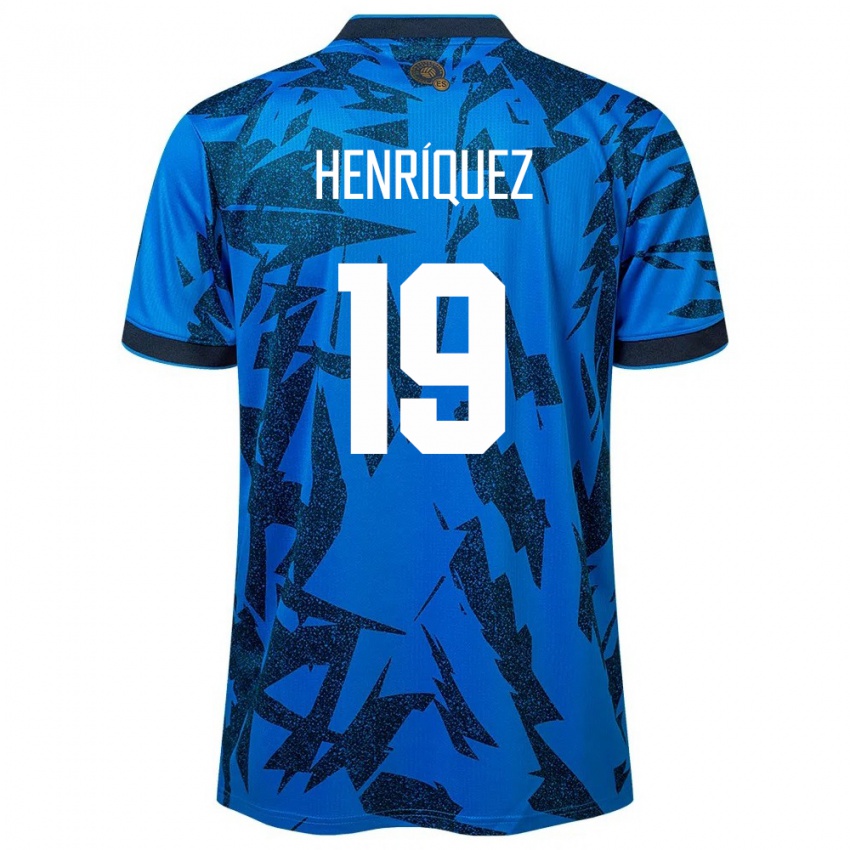 Niño Camiseta El Salvador Alejandro Henríquez #19 Azul 1ª Equipación 24-26 La Camisa México