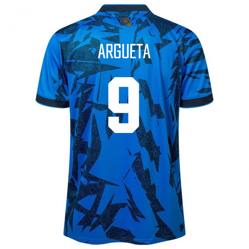 Niño Camiseta El Salvador Christopher Argueta #9 Azul 1ª Equipación 24-26 La Camisa México