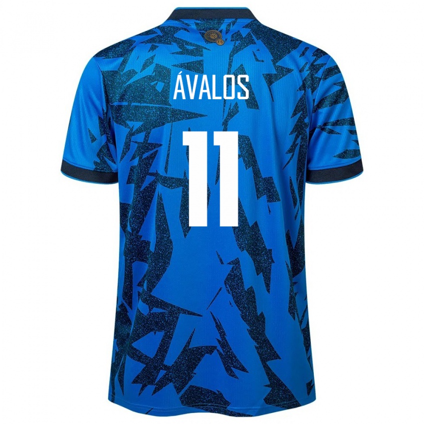 Niño Camiseta El Salvador Raúl Ávalos #11 Azul 1ª Equipación 24-26 La Camisa México