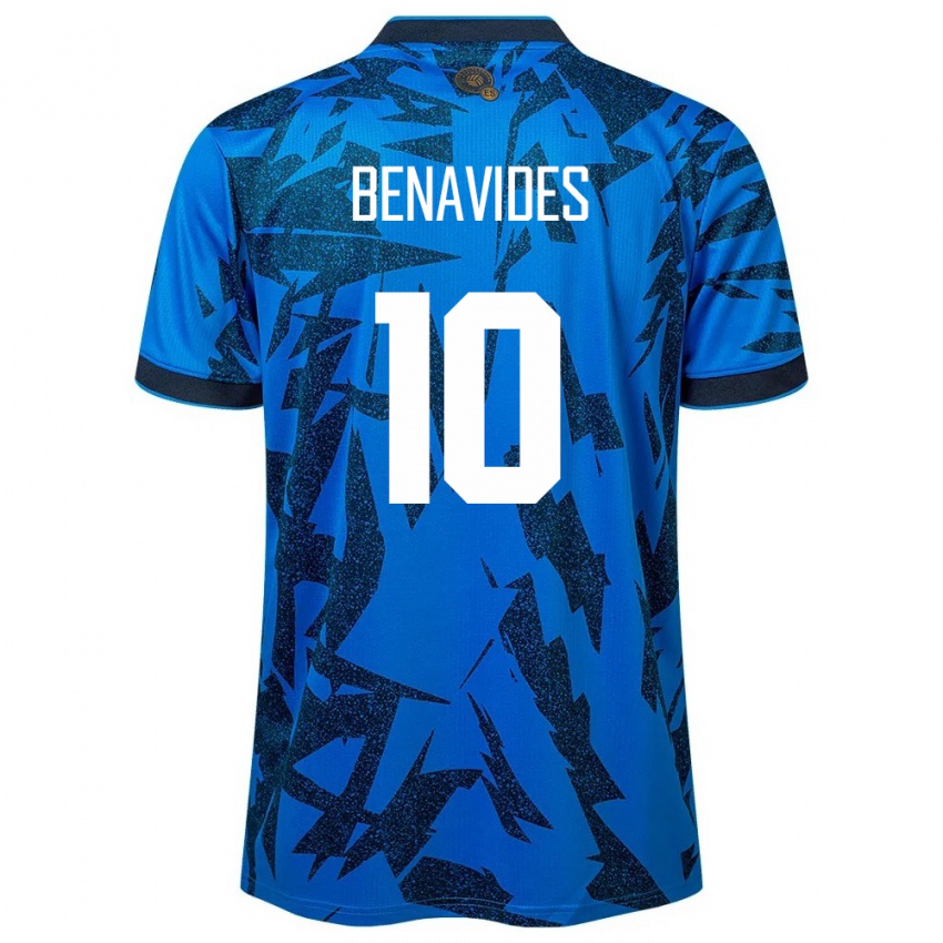 Niño Camiseta El Salvador Matthew Benavides #10 Azul 1ª Equipación 24-26 La Camisa México