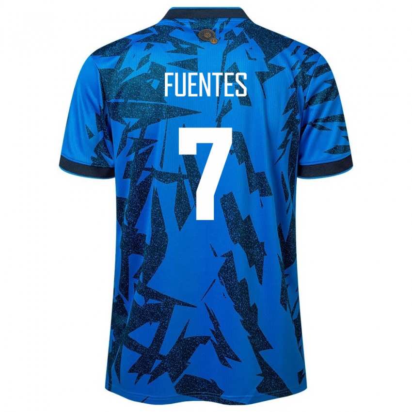 Niño Camiseta El Salvador Danielle Fuentes #7 Azul 1ª Equipación 24-26 La Camisa México