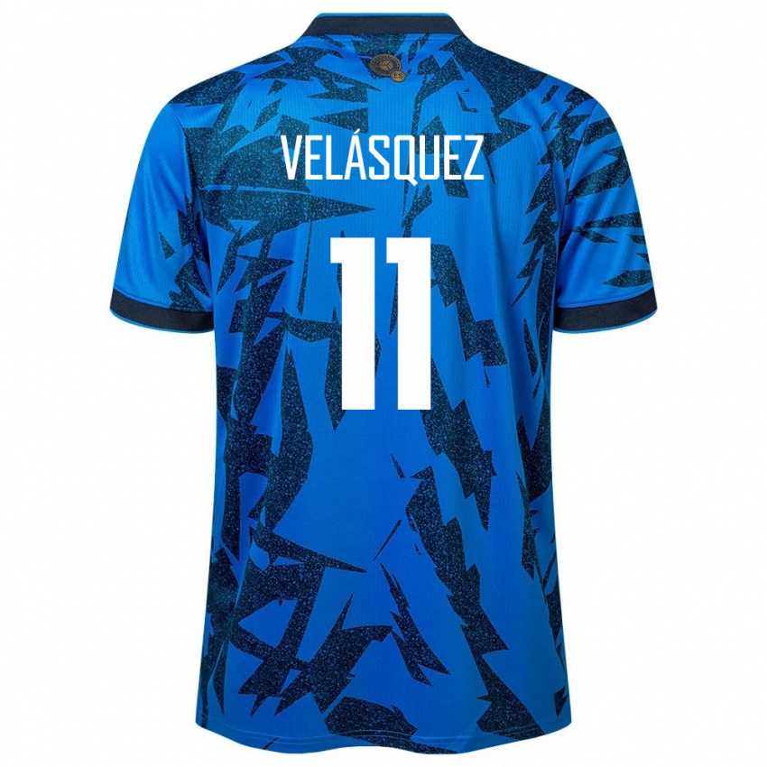 Niño Camiseta El Salvador Jackeline Velásquez #11 Azul 1ª Equipación 24-26 La Camisa México