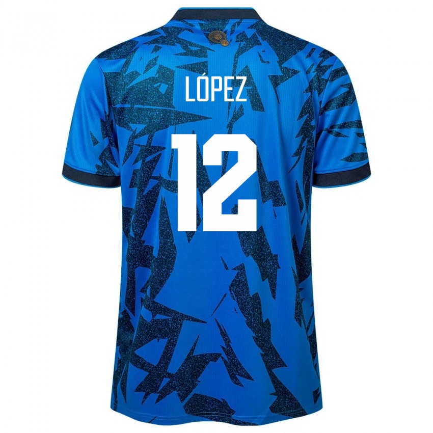 Niño Camiseta El Salvador Abigaíl López #12 Azul 1ª Equipación 24-26 La Camisa México