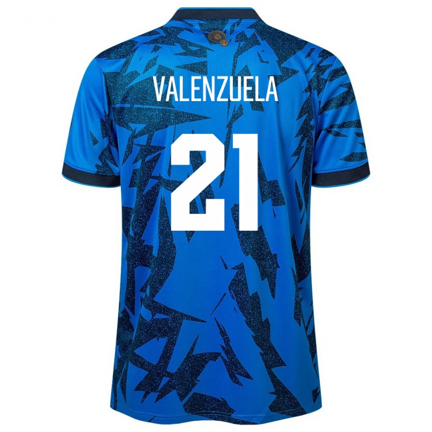 Niño Camiseta El Salvador Ana Valenzuela #21 Azul 1ª Equipación 24-26 La Camisa México