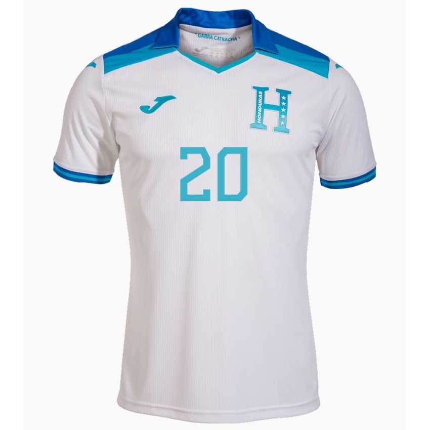 Niño Camiseta Honduras Alessandro Maldonado #20 Blanco 1ª Equipación 24-26 La Camisa México